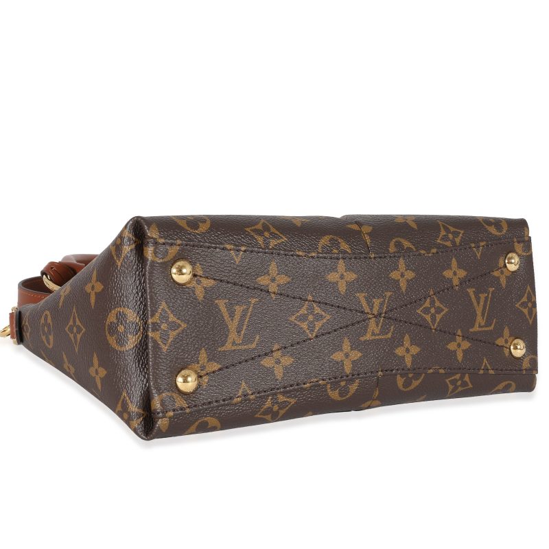 Louis Vuitton Black Leather Monogram Canvas V Tote BB - Image 5