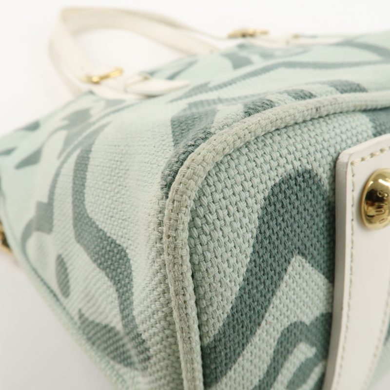 LOUIS VUITTON Croisette Damier Azur Satchel Crossbody Bag White - Image 14