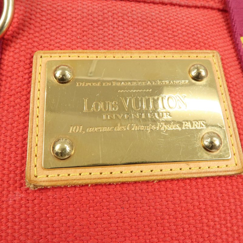 Louis Vuitton Antigua Cabas PM Hand Bag Rouge Red M40037 - Image 16