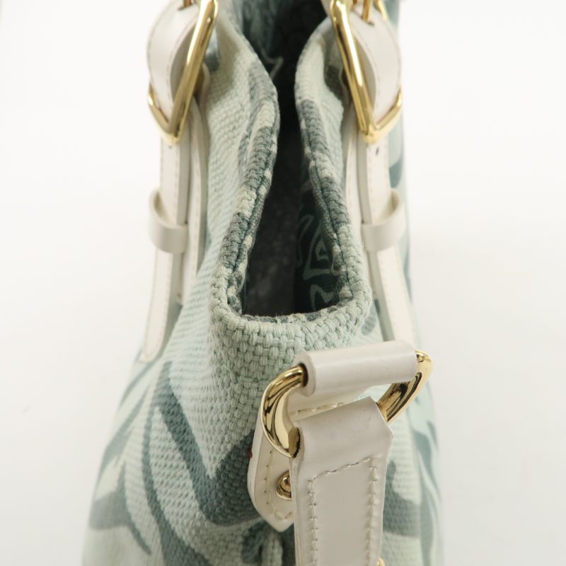 LOUIS VUITTON Croisette Damier Azur Satchel Crossbody Bag White - Image 17