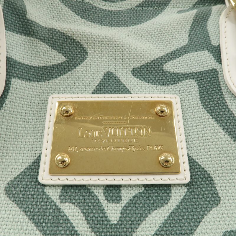 LOUIS VUITTON Croisette Damier Azur Satchel Crossbody Bag White - Image 18