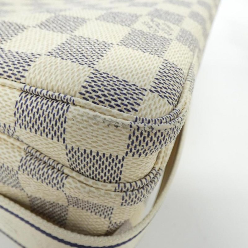 Louis Vuitton Damier Azur Navyglio N51189 White PVC LeatherLouis Vuitton - Image 3