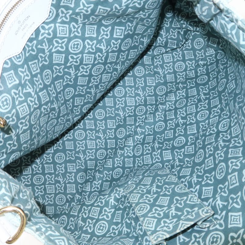 LOUIS VUITTON Croisette Damier Azur Satchel Crossbody Bag White - Image 19