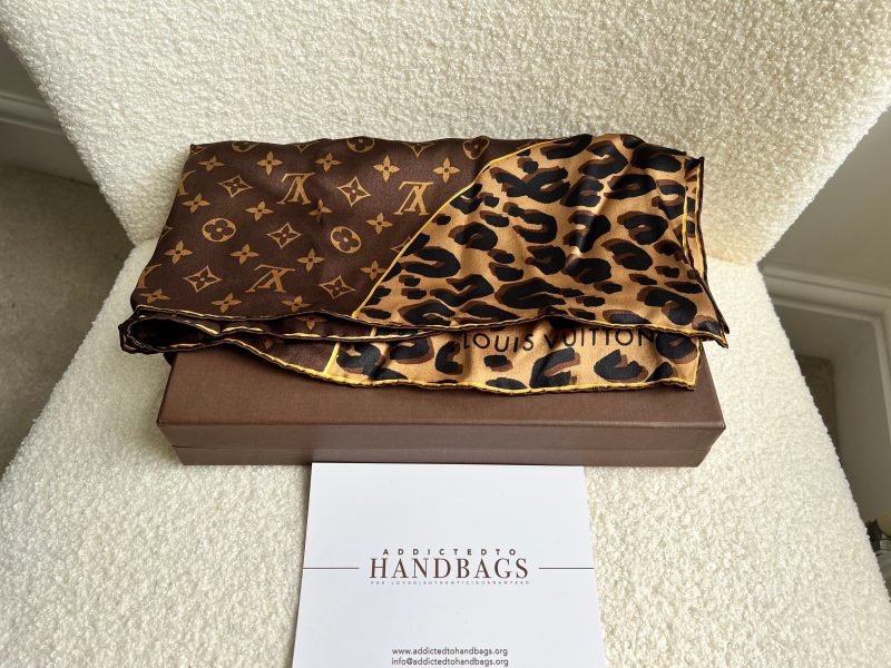 Louis Vuitton Brown Leopard Stephen Sprouse Cashmere Scarf