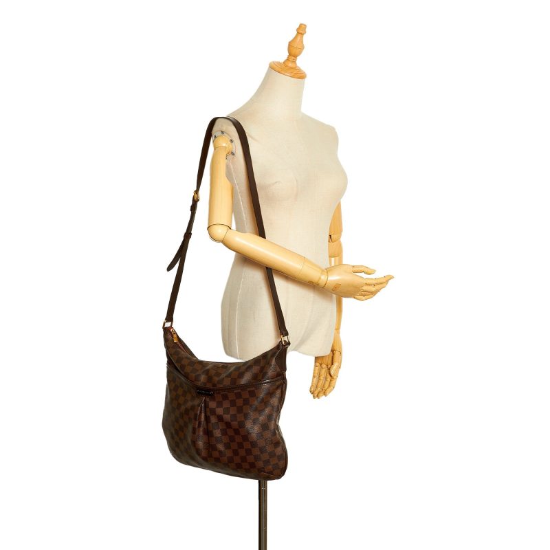 LOUIS VUITTON Bloomsbury GM Damier Ebene Shoulder Crossbody Bag Brown - Image 10