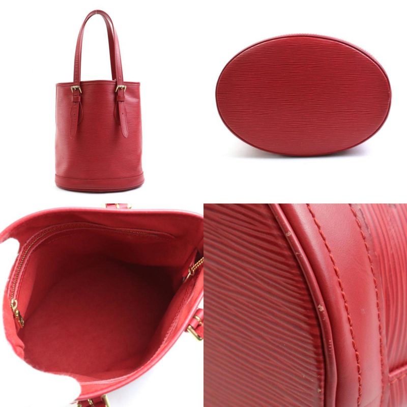 Louis Vuitton Bucket Bag Orange Leather Large - Image 3