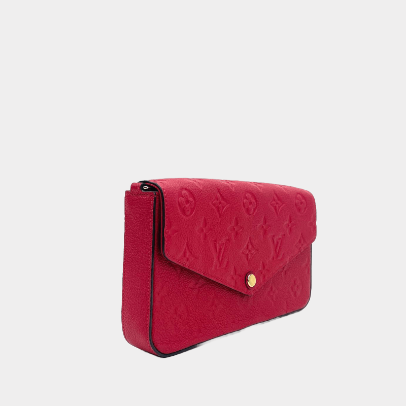 LOUIS VUITTON Monogram Empreinte Pochette Félicie -Red