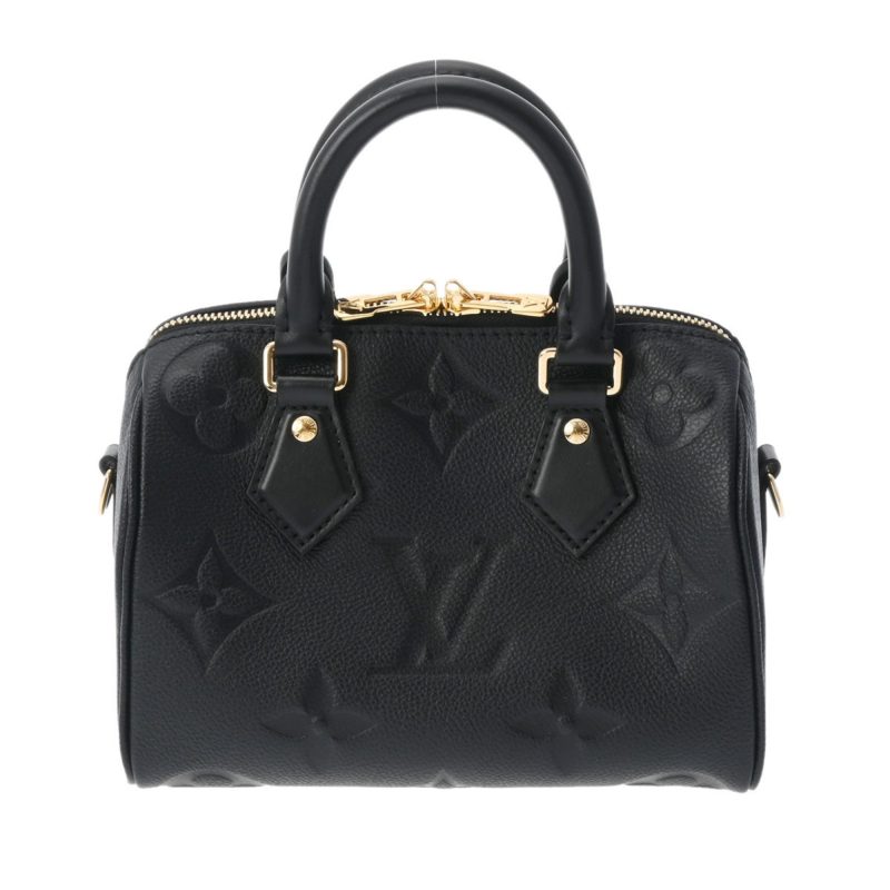 LOUIS VUITTON Monogram Empreinte Speedy Bandouliere 20 Noir M58953 Women's Leather Bag - Image 10