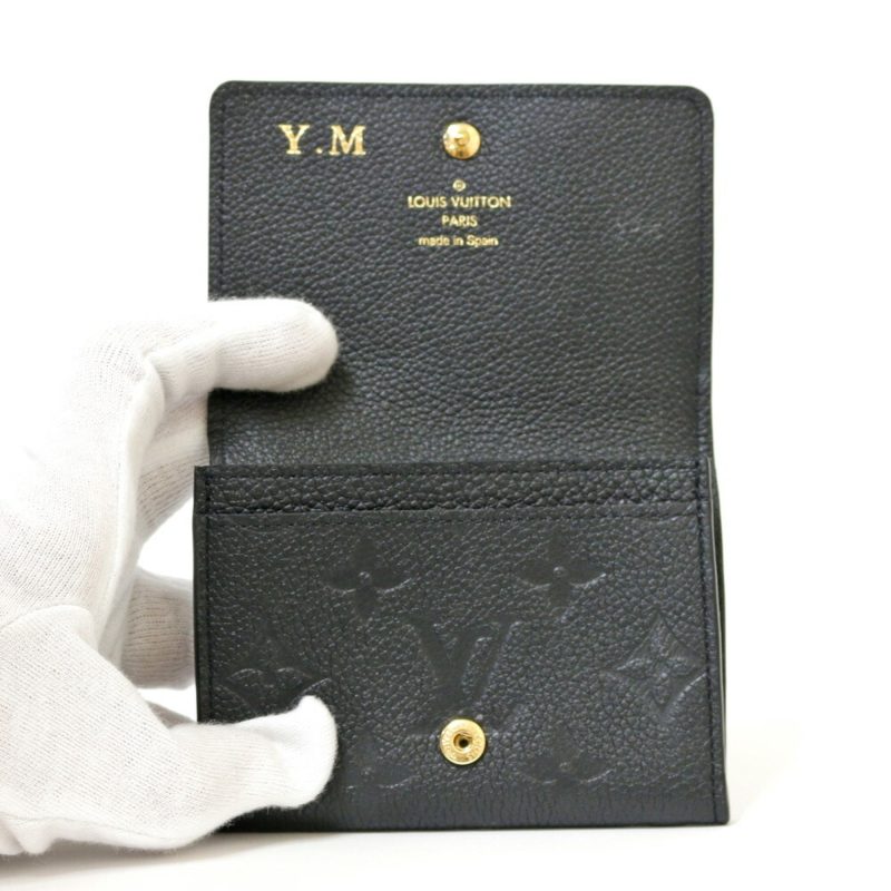 Louis Vuitton Card Case Monogram Amplant Initials Amberop Cult de Visit M58456 Black Ladies - Image 5