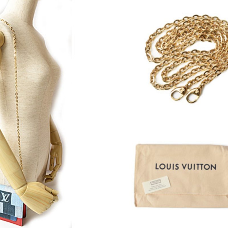 Louis Vuitton Chain Wallet Shoulder Bag LOUIS VUITTON FLORE CHAIN WALLET M69036 Denim Monogram - Image 9