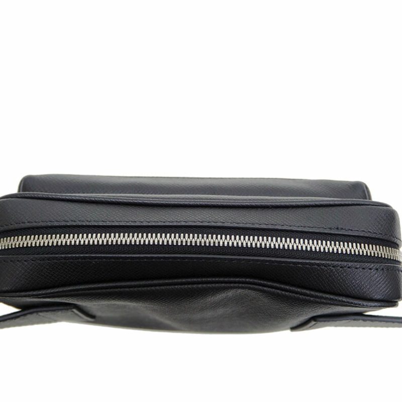 Louis Vuitton Bumback Outdoor Body Bag Taiga Black M33438 Waist Pouch Men's - Image 4
