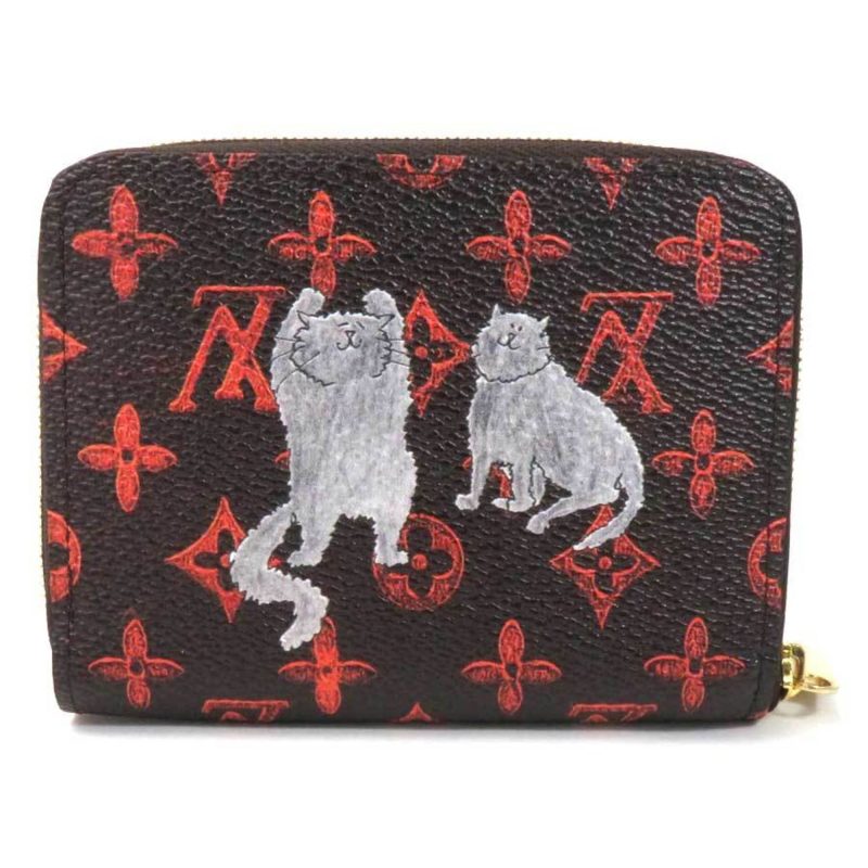 Louis Vuitton Coin Purse Card Case Catgram Grace Coddington Collaboration Zippy Marron Transformed Monogram Canvas Ladies M63883 - Image 2