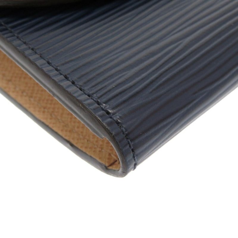 Louis Vuitton Epi Portefeuille Emily M60854 Leather Andigo Blue Long Wallet - Image 7