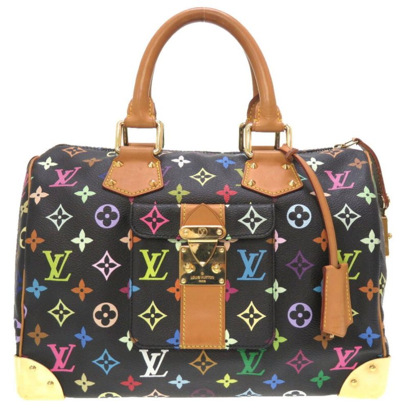 LOUIS VUITTON Monogram Multicolor Speedy 30 Noir M92642 Handbag - Image 10