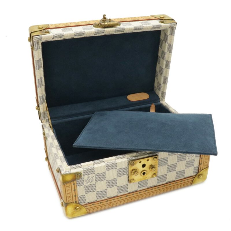 Louis Vuitton Damier Azur Coffret Tresor 24 Makeup Box Case Hard Trunk SP Order - Image 4