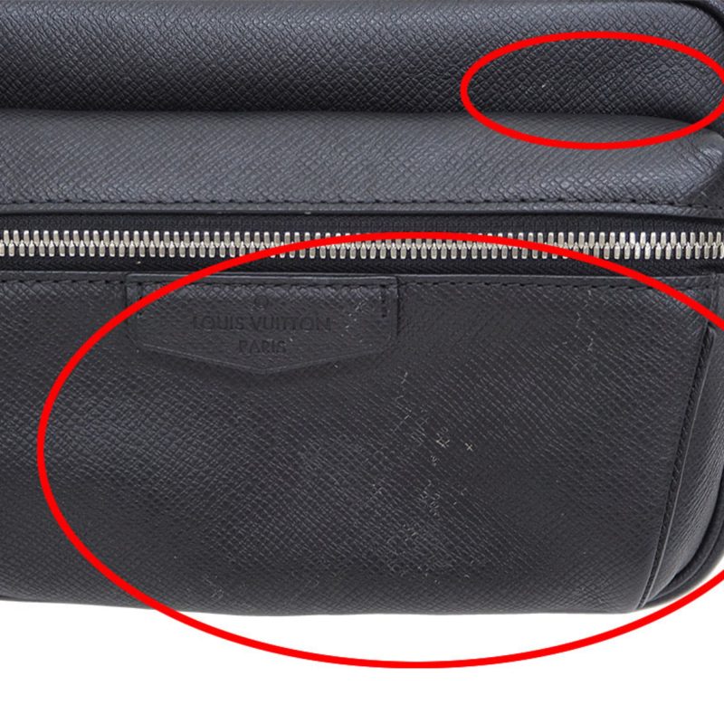 Louis Vuitton Bumback Outdoor Body Bag Taiga Black M33438 Waist Pouch Men's - Image 6