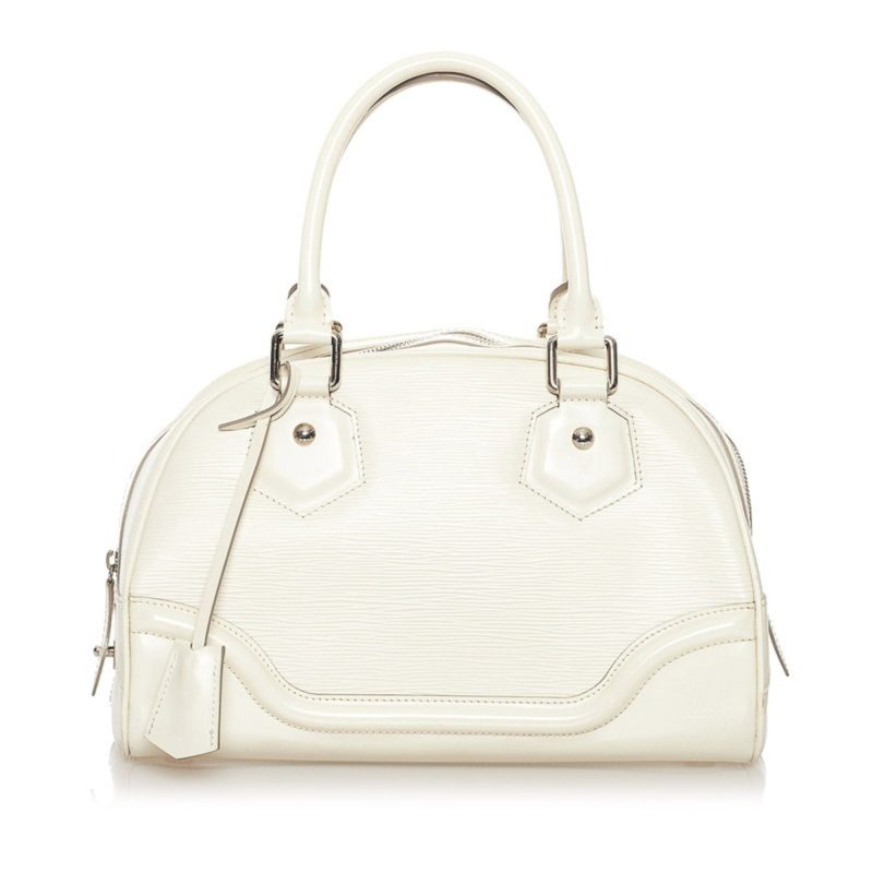 Louis Vuitton Epi Montaigne PM Handbag M5932J White Leather Ladies LOUIS VUITTON