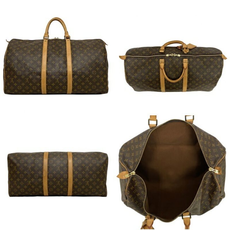 Louis Vuitton Boston Bag Keepol 55 Brown Beige Monogram M41424 Nume MI0951 LOUIS VUITTON Handbag Unisex Louis Vuitton - Image 2