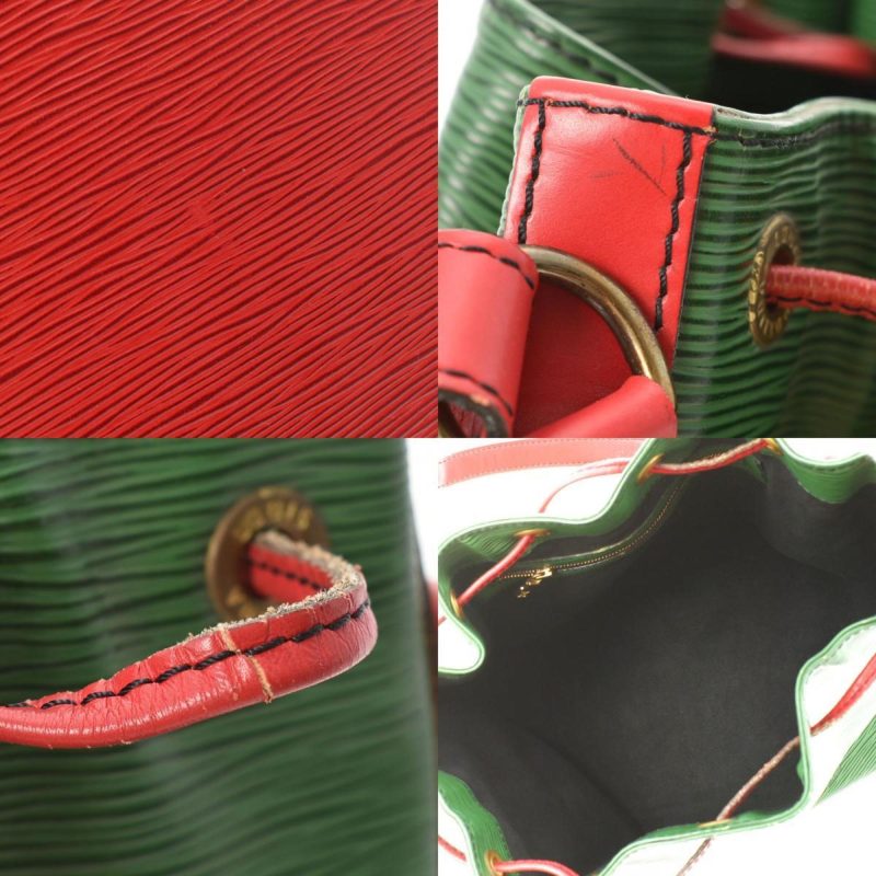 LOUIS VUITTON Epi Petit Noe Bicolor Green / Red M44147 Women's Leather Shoulder Bag - Image 10