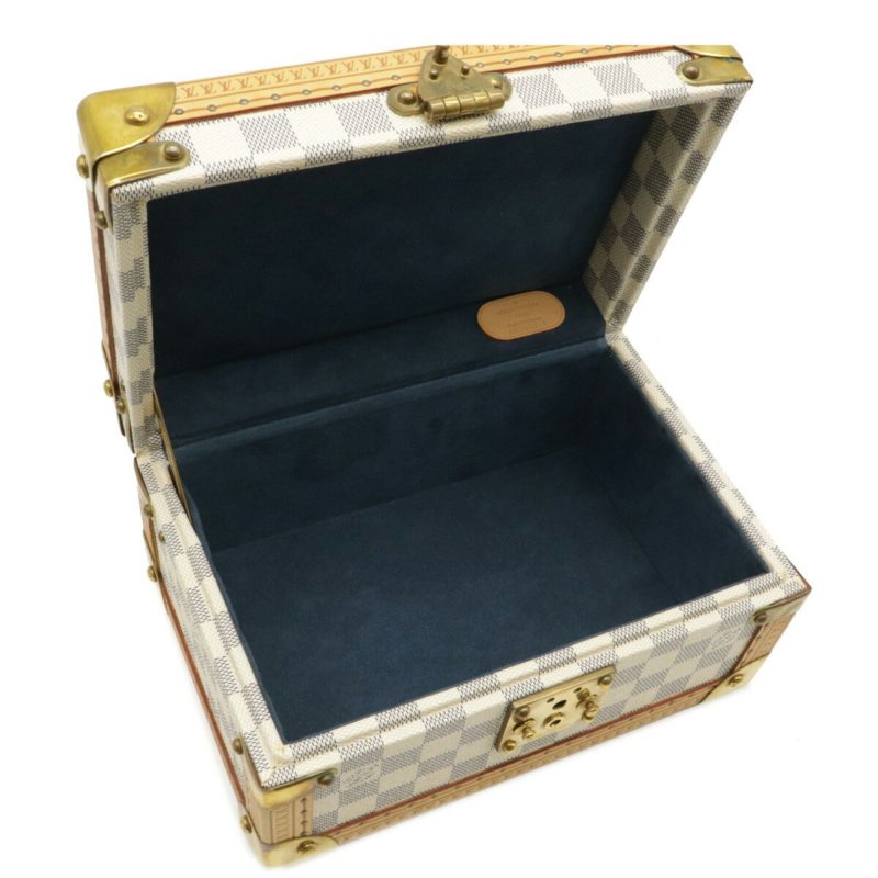 Louis Vuitton Damier Azur Coffret Tresor 24 Makeup Box Case Hard Trunk SP Order - Image 5