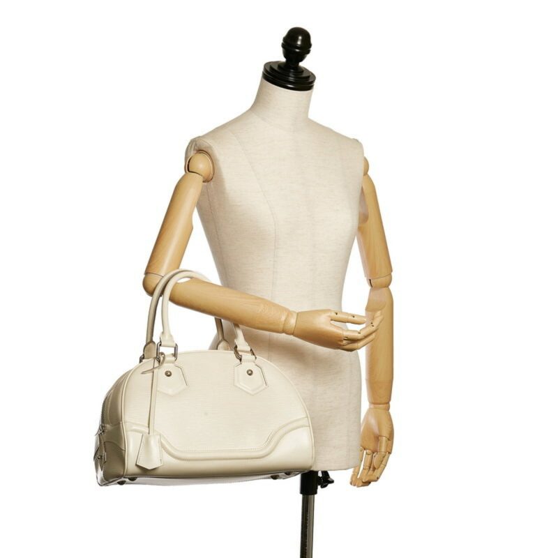 Louis Vuitton Epi Montaigne PM Handbag M5932J White Leather Ladies LOUIS VUITTON - Image 10