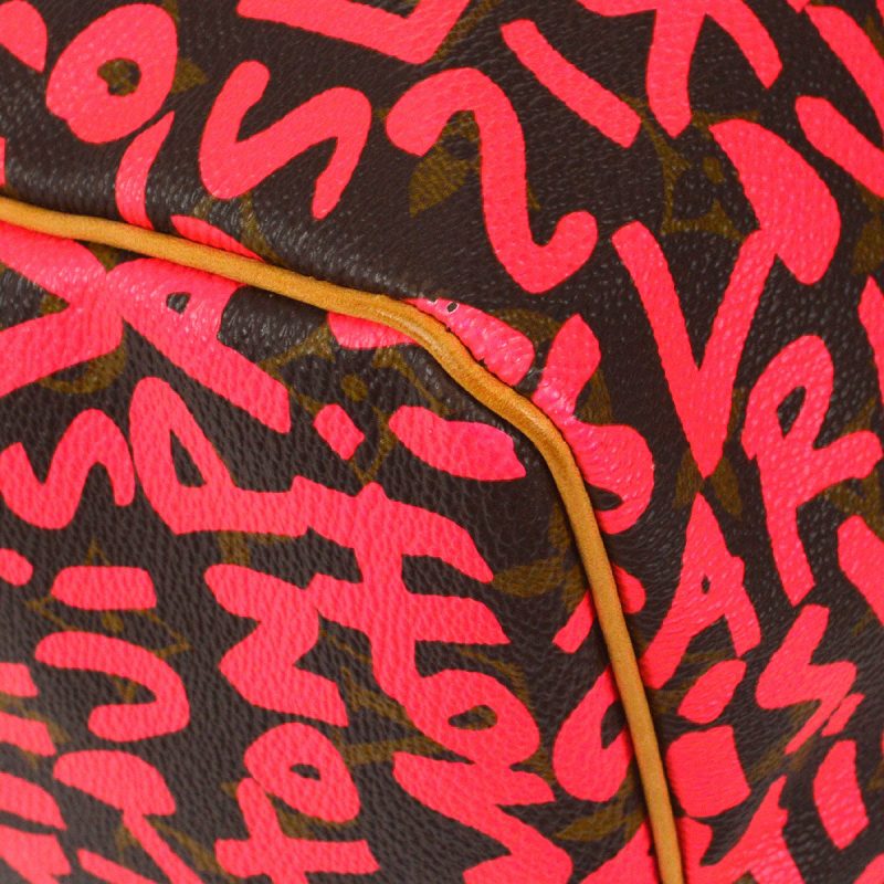 LOUIS VUITTON SPEEDY 30 HANDBAG MONOGRAM GRAFFITI FUCHSIA M93704 - Image 2