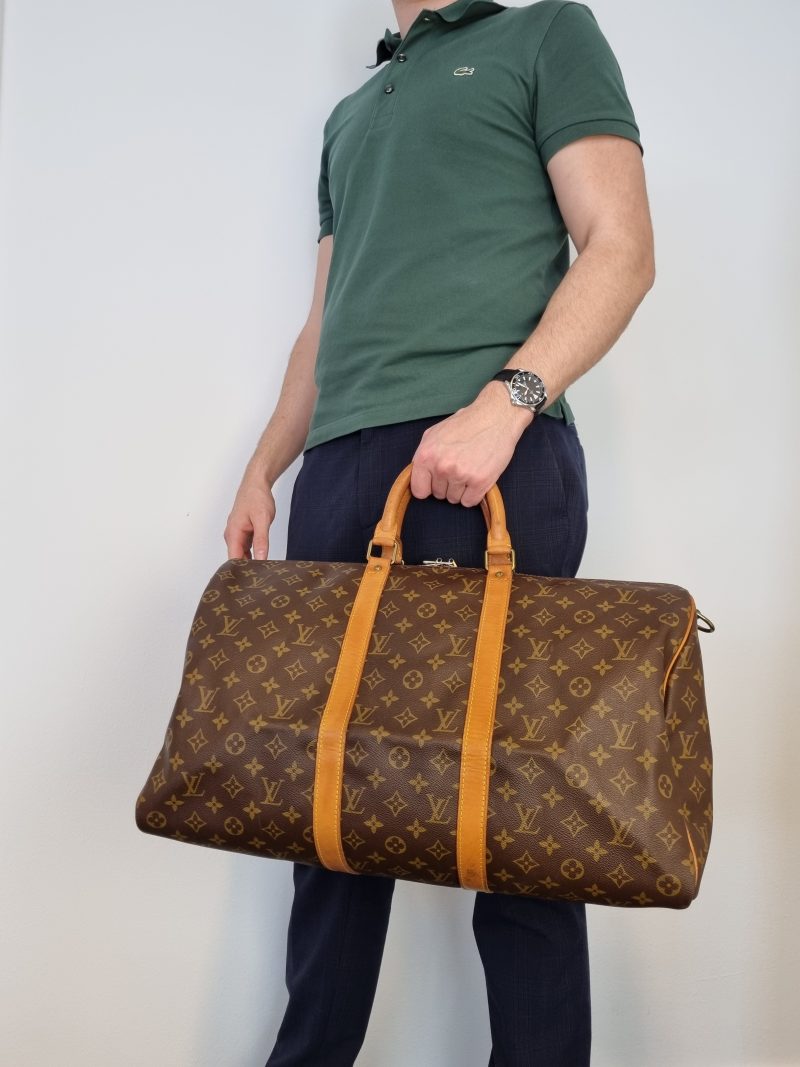 Louis Vuitton Boston Keepall Bandouliere 50 Travel Bag #MNO699 - Image 2