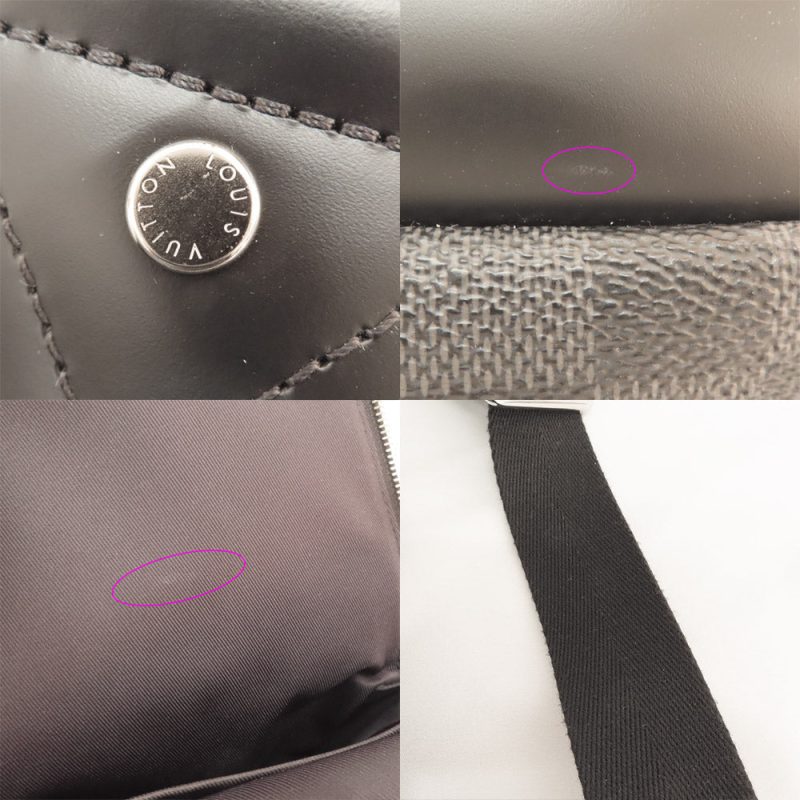 LOUIS VUITTON Avenue sling bag NoirM46718 Monogram Macassar Canvas - Image 7