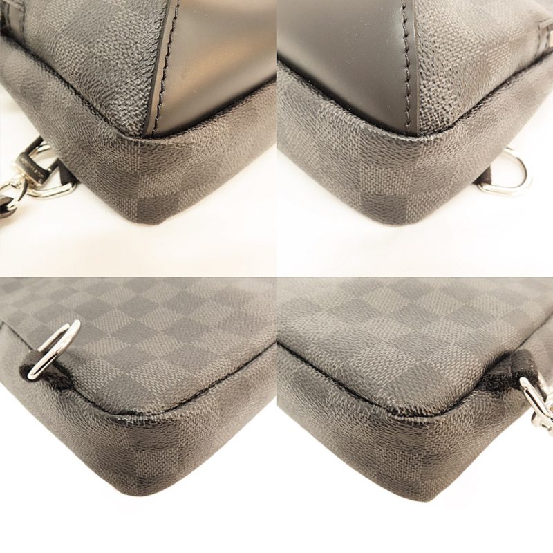 LOUIS VUITTON Avenue sling bag NoirM46718 Monogram Macassar Canvas - Image 4