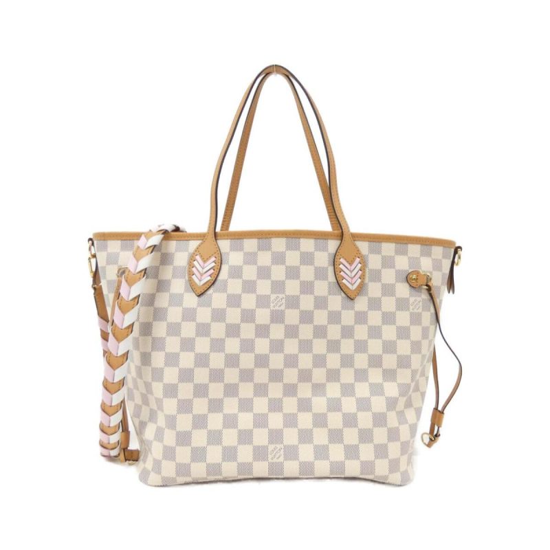 Louis Vuitton Damier Azur ark MM Tote Shoulder Bag N51107 White Ivory PVC LeatherLouis Vuitton