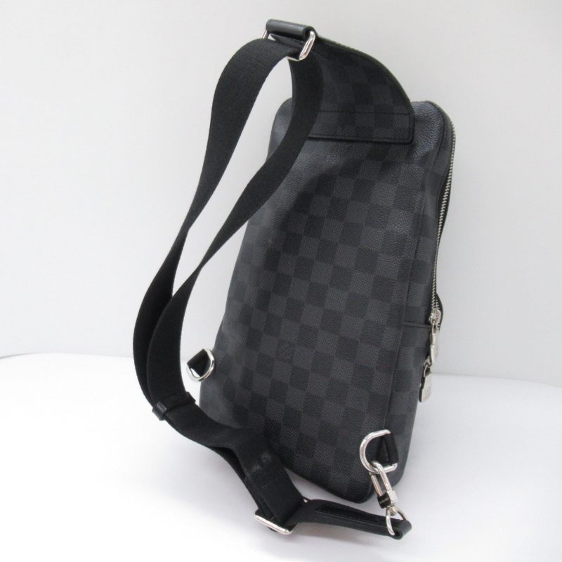 LOUIS VUITTON Avenue Sling Damier Graphite Backpack Bag Black - Image 8