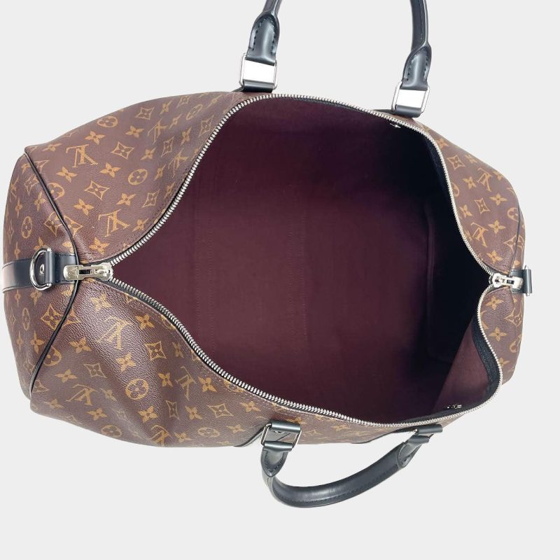 LOUIS VUITTON Monogram Macassar Keepall Bandoulière 55 - Image 8