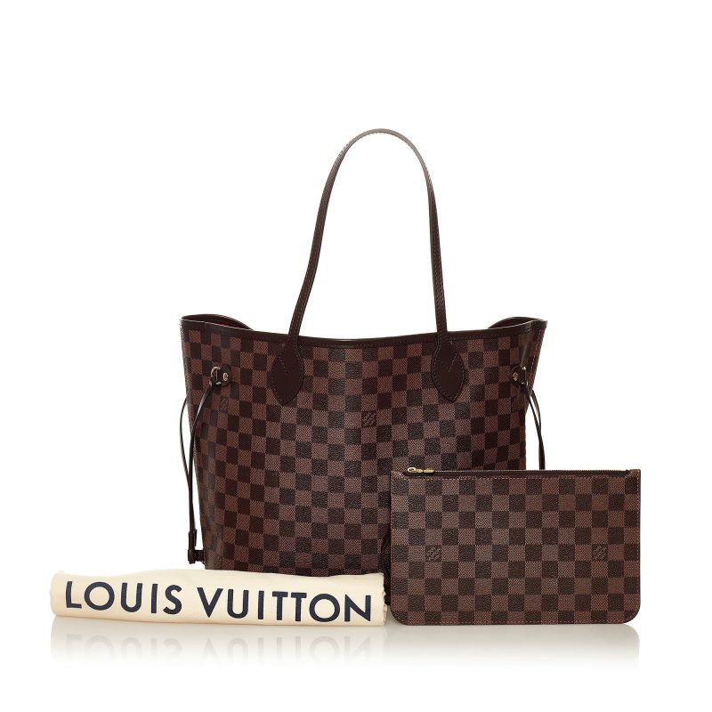 Brown Louis Vuitton Damier Ebene Neverfull MM Tote Bag - Image 14