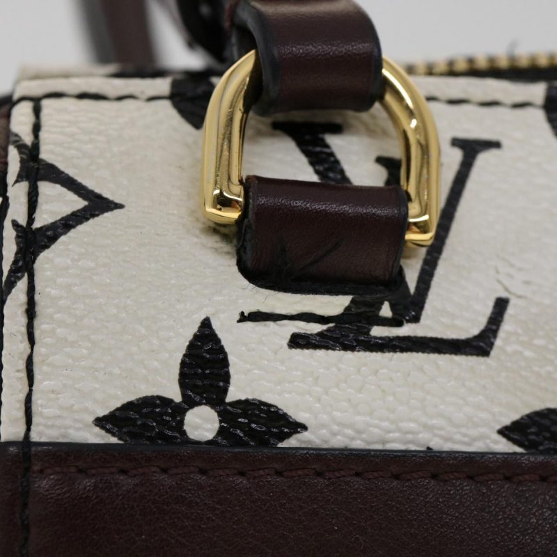 LOUIS VUITTON Monogram Speedy Amazon PM Shoulder Bag White M42210 LV Auth 30478A - Image 8