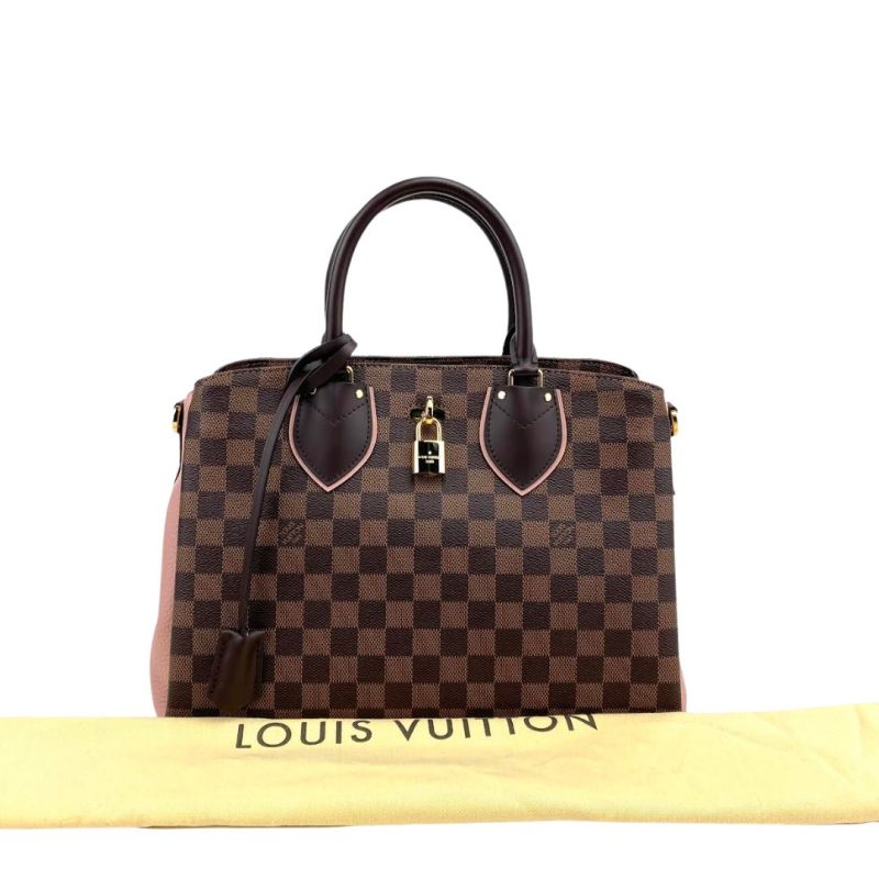 LOUIS VUITTON Normandy Bag Ebene w/Pink - Image 3