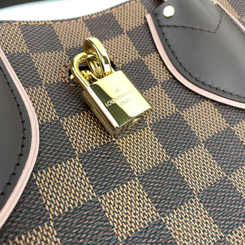 LOUIS VUITTON Normandy Bag Ebene w/Pink - Image 4