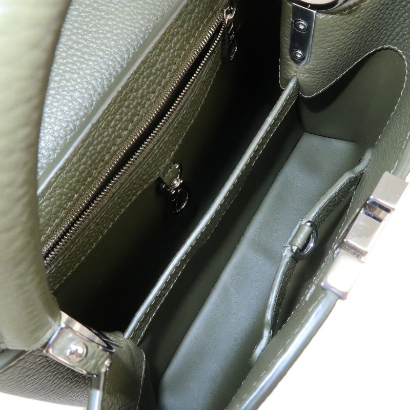 LOUIS VUITTON Capucine GM Handbag Black - Image 9