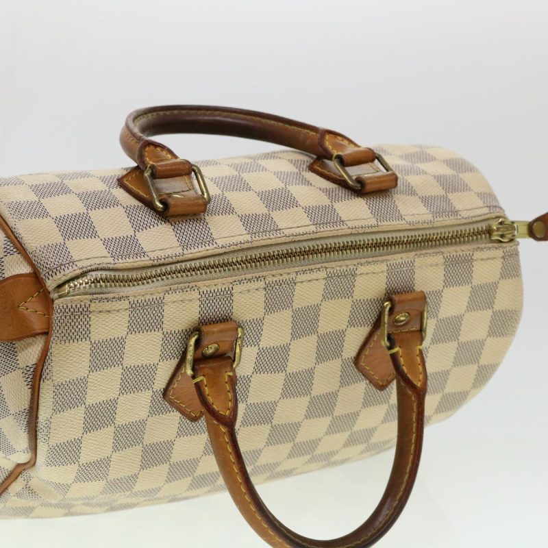 LOUIS VUITTON Damier Azur Speedy 30 Hand Bag N41533 LV Auth 40420 - Image 6