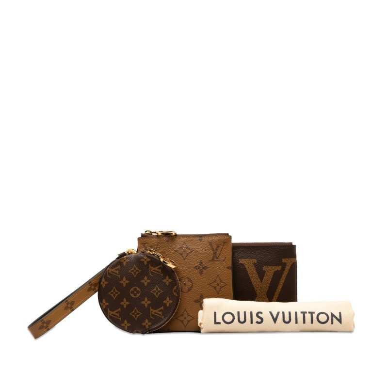 Brown Louis Vuitton Monogram Reverse OntheGo GM Satchel - Image 12