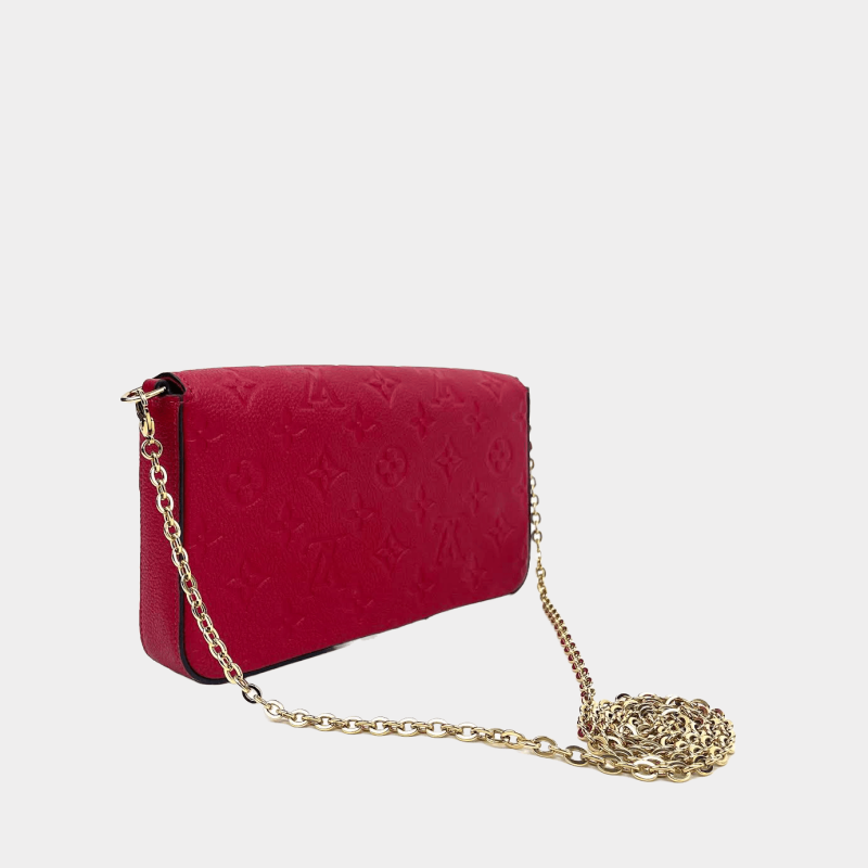 LOUIS VUITTON Monogram Empreinte Pochette Félicie -Red - Image 2