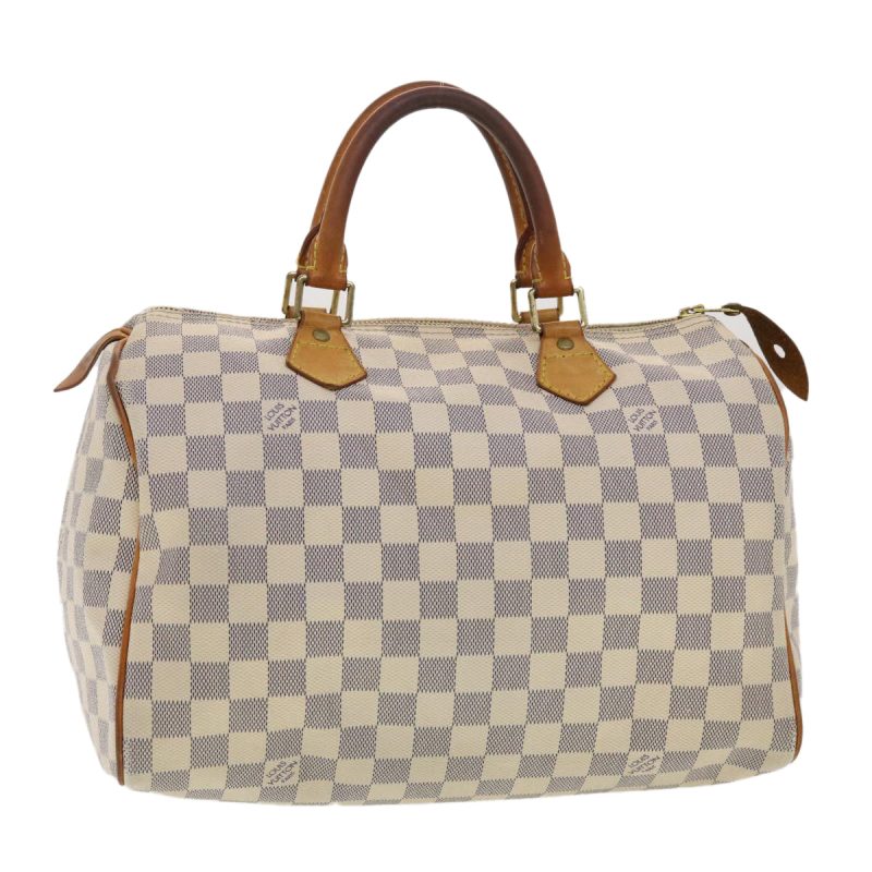 LOUIS VUITTON Damier Azur Speedy 30 Hand Bag N41533 LV Auth 49232