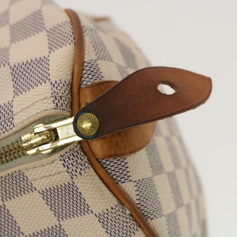 LOUIS VUITTON Damier Azur Speedy 30 Hand Bag N41533 LV Auth 49232 - Image 10