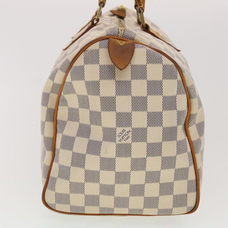 LOUIS VUITTON Damier Azur Speedy 30 Hand Bag N41533 LV Auth 49232 - Image 4