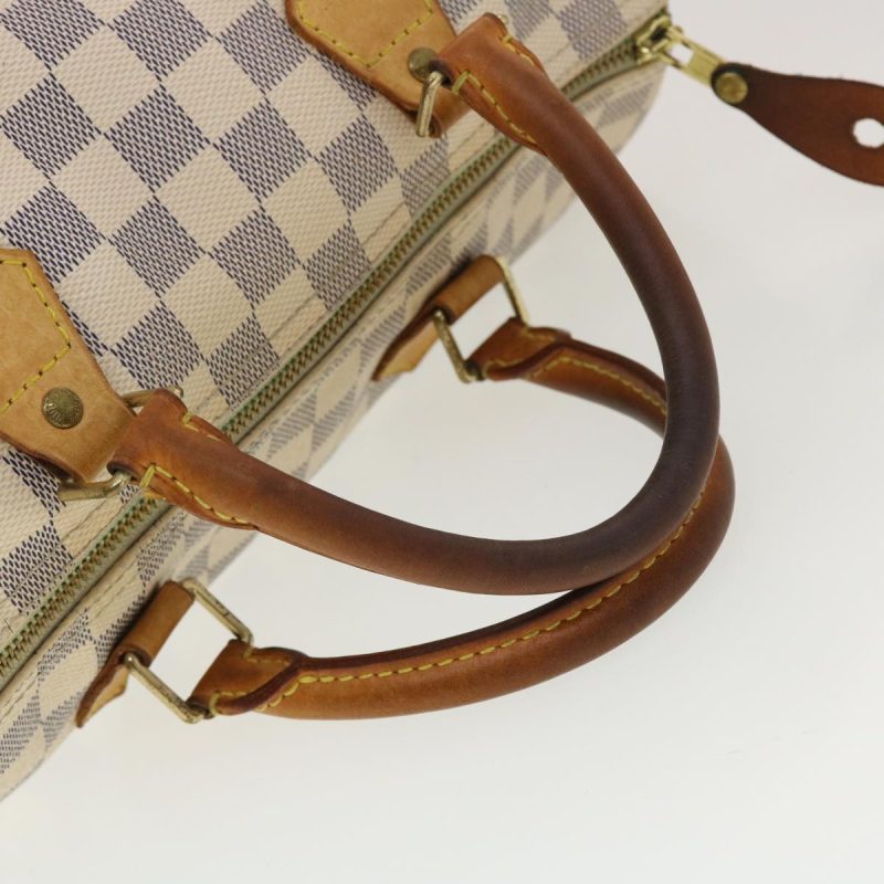 LOUIS VUITTON Damier Azur Speedy 30 Hand Bag N41533 LV Auth 49232 - Image 8