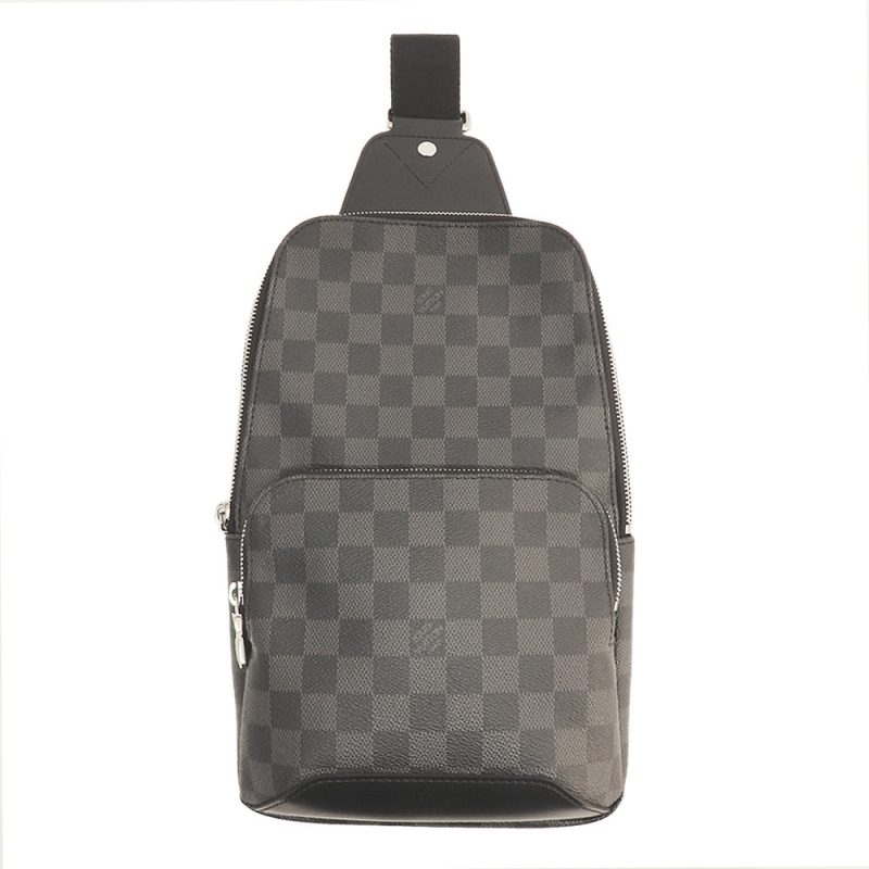 LOUIS VUITTON Avenue sling bag NoirM46718 Monogram Macassar Canvas