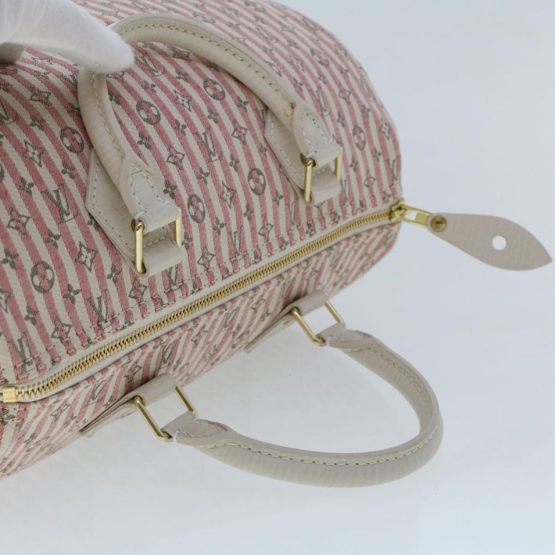 LOUIS VUITTON Monogram Mini Lin Croisette Speedy 30 Hand Bag M95501 Auth 46940 - Image 5