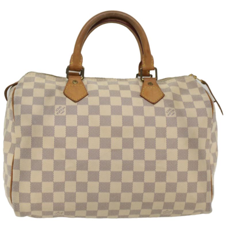 LOUIS VUITTON Damier Azur Speedy 30 Hand Bag N41533 LV Auth 49233