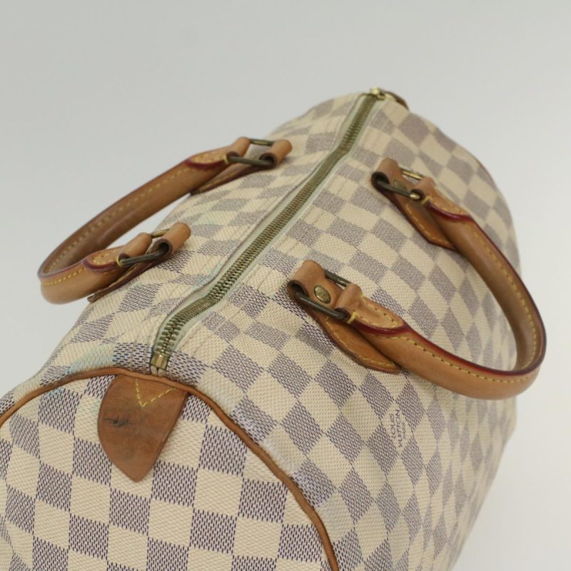 LOUIS VUITTON Damier Azur Speedy 30 Hand Bag N41533 LV Auth 49233 - Image 6