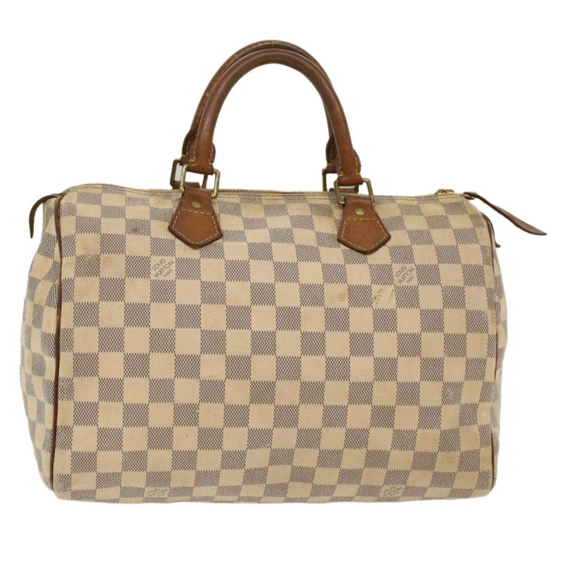 LOUIS VUITTON Damier Azur Speedy 30 Hand Bag N41533 LV Auth bs5457