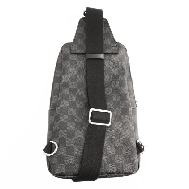 LOUIS VUITTON Avenue sling bag NoirM46718 Monogram Macassar Canvas - Image 2